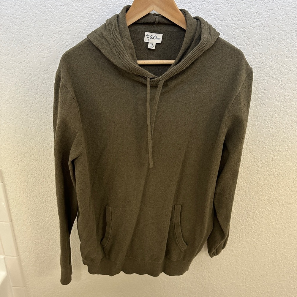 J Crew Organic Cotton-blend Bouclé Hooded Pullover Sweater